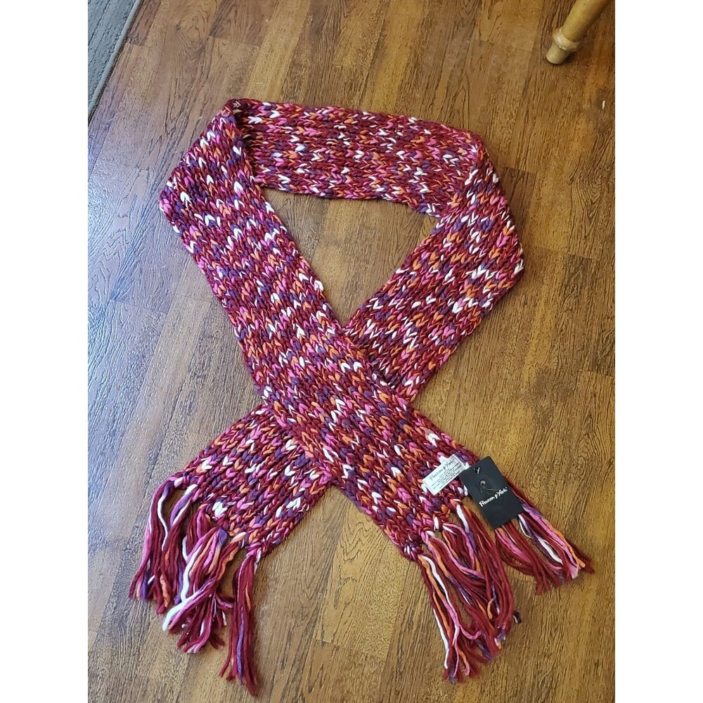 Preston & York Womens Scarf 72" Red & Pink